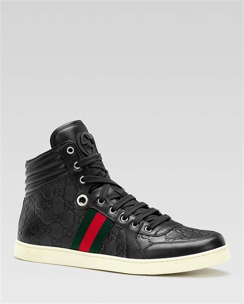 gucci grey high top|gucci signature high top sneaker.